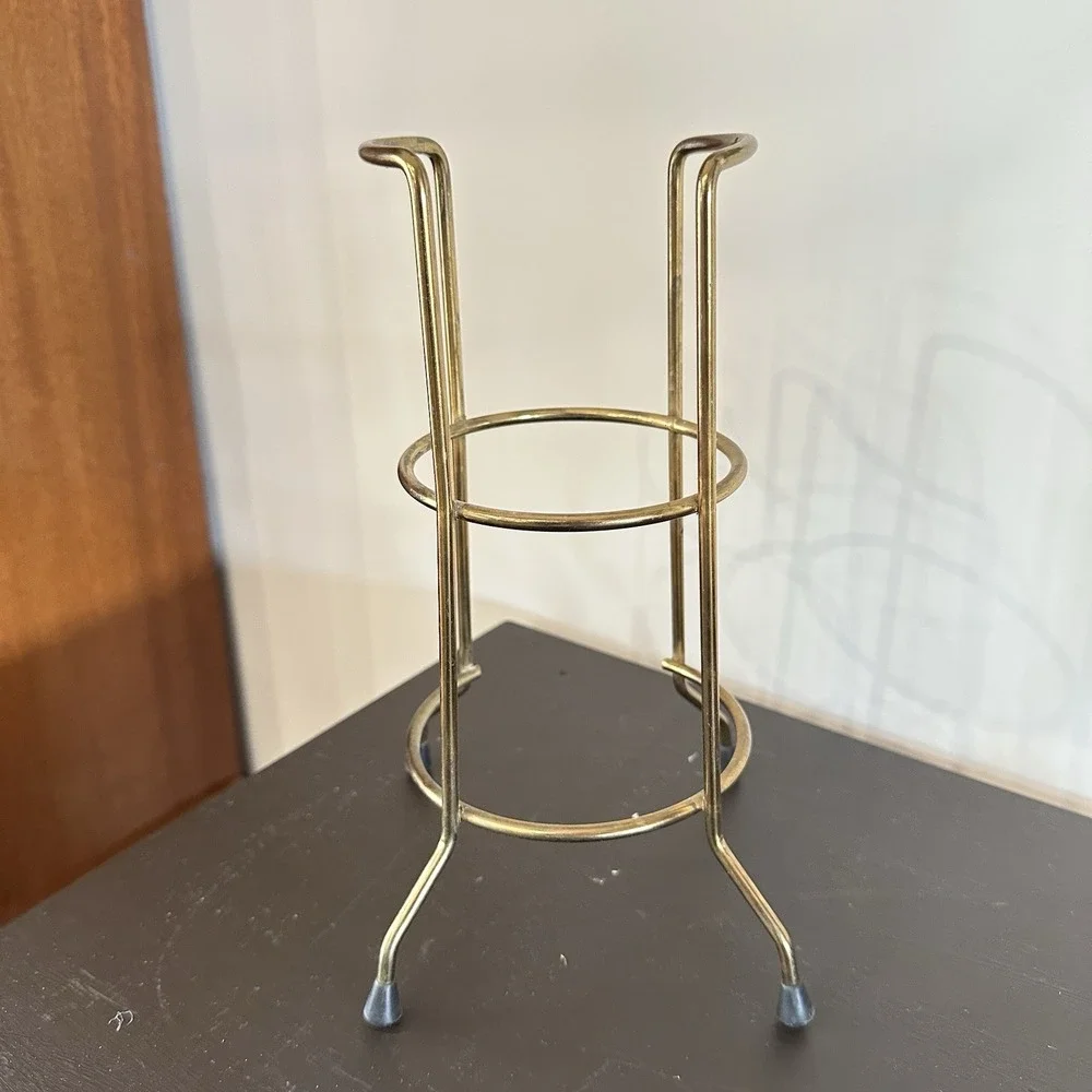 VTG Liquore Galliano Bottle Stand Gold‎ Metal 9.5